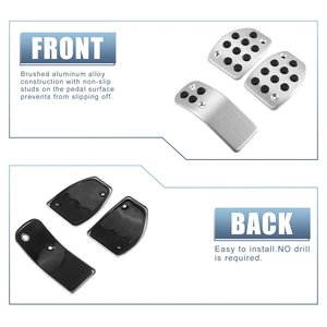 Couvre-pédales de voiture 3 pièces en alliage d'aluminium, protecteur de pédale d'accélérateur, de frein et d'embrayage pour Peugeot 207 301 307 208 2008 308 408cc - Product Image 4