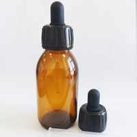 Bouchon compte-gouttes en plastique noir de 28 mm avec col anti-effraction, compatible avec les flacons de sirop en verre ambré 28-410