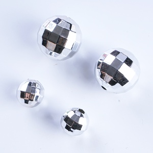 Manik-manik Akrilik Berlapis Elektro 16mm 100pcs/kantong, Lubang 2.5mm, Bentuk Facet, untuk Aksesoris DIY Gelang, Ponsel, Natal - Product Image 6