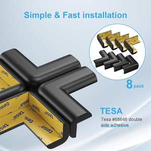 Protecteur d'angle en mousse OEM pour bébé avec adhésif 3M pré-enregistré, protecteurs d'angle pour bébé pour <span class=keywords><strong>table</strong></span> <span class=keywords><strong>basse</strong></span> en verre, comptoir de bureau - Product Image 2