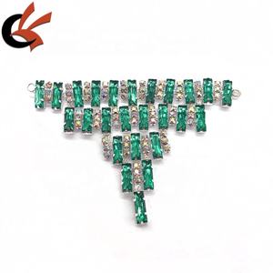 Abito di carnevale decorazione Bikini strass connettori colore verde di cristallo di strass fibbie - Product Image 1