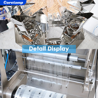 Machine d'emballage alimentaire multifonction automatique, machine d'emballage de snacks et de pop-corn, équipement de scellage intelligent commercial