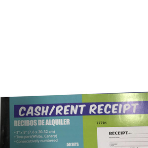 Libreta <span class=keywords><strong>de</strong></span> Recibos <span class=keywords><strong>de</strong></span> Dinero y Alquiler, Libreta sin Carbón - Product Image 5