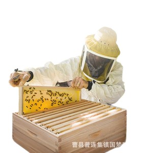Caja de colmena de madera, equipo de apicultura de madera maciza con montaje flotante, alimentador de abejas, colmena - Product Image 2