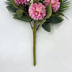 LUYI - Bouquet de dahlias artificiels en soie, faits main, style européen réaliste, rouge, blanc, rose, longue durée, pour Noël - Product Image 6