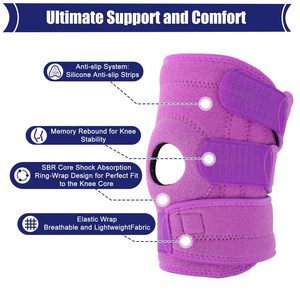 Genouillère pour enfants avec sangles réglables, stabilisateur de rotule, soutien pour jeunes, en néoprène respirant antidérapant à compression - Product Image 2