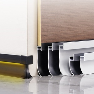 Recessed LED Ốp chân tường bóng khoảng cách hồ sơ nhôm ván chân tường Ốp chân tường bảng Tủ <span class=keywords><strong>plinth</strong></span> tường con dấu hồ sơ - Product Image 1