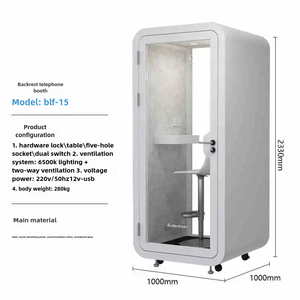 Hiện đại Modular Acoustic Pod gian hàng cách âm phòng di động prefab container nhà cho văn phòng Studio cuộc họp không gian cửa hàng 1m * 1m * 2.2m - Product Image 5