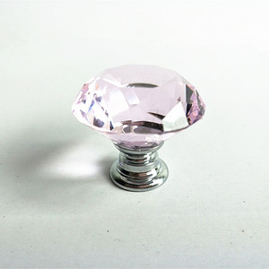 Silver Kitchen Handles Glass Crystal Diamond Kitchen Cabinet Handles Acrylic Plastic Cabinet <b>Knob</b> Ball Handles with Diamond - Product Image 2