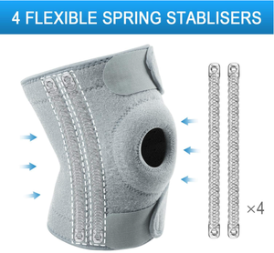 Supporto al ginocchio con Design Open-rotula per dolori articolari, riabilitazione lesioni, regolabile con 3 cinghie, circonferenza del ginocchio Gery - Product Image 5