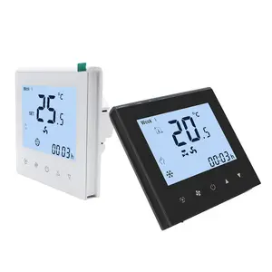 Hotowell جديد OEM/ODM مروحة لفائف ترموستات wifi RS485 مودبوس 0-10V غرفة منظم حراري ذكي ل hvac وحدة