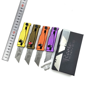 Nouveau couteau utilitaire Reggie <span class=keywords><strong>Gravity</strong></span> T6 manche en aluminium couteau pliant à lame remplaçable Portable - Product Image 2