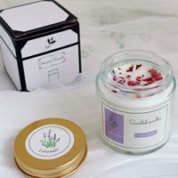 Boîte cadeau de bougie parfumée classique de luxe de qualité supérieure pot transparent bougie d'aromathérapie pour décor de vacances faveurs de mariage