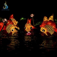 Hergestellt in der Zigong Fabrik: Ozean-Tier-Laternen-Set, Rostfreie Chinesische Laternen für Aquarium-Nachtbeleuchtung und Ausstellungen