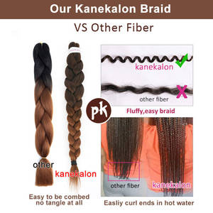 Extensiones de Cabello Sintético Suave, Jumbo, Realistas, Lisas, de Baja Temperatura, Tipo Kanekalon, Pre-estiradas, Fáciles de Trenzar a Máquina - Product Image 2