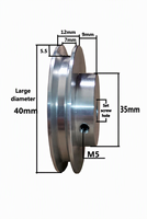 Poulie à rainure en V en alliage d'aluminium, roue d'entraînement pour servomoteur, diamètre 30/40/50/60/70/80/90/100 mm, pour servomoteur