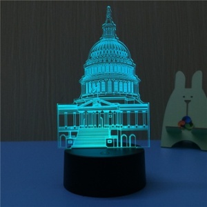 3D 환상 낭만주의 프랑스 파리 에펠 탑 밤 빛 LED 밤 램프 led 램프 시각적인 침실 훈장 USB 접촉 빛