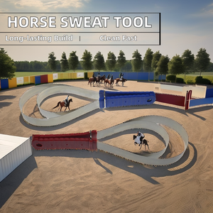 Roestvrijstalen Paardenzweetkrabber Paardenuitschuifmes Verzorgingsgereedschap Curry Kam - Product Image 2