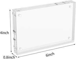 Acrylic <b>Picture</b> <b>Frame</b> Clear <b>Double</b> <b>Sided</b> Photo <b>Frame</b> With Magnetic Acrylic Self Standing for Tabletop Display - Product Image 4