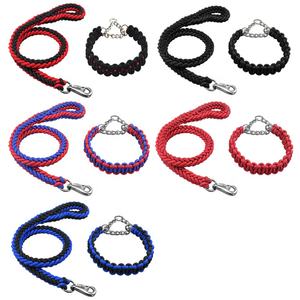 Tali Anjing Berjalan Tali Bulat Delapan-untai, Kekang Anjing dan Set Kerah Kuat, Set Tali Kekang Anjing Mewah untuk Hewan Peliharaan - Product Image 3