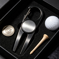Fourche à divots pour balle de golf, fabriquée sur mesure en alliage de zinc métallique, accessoires de golf personnalisables avec logo, outil de réparation de divots de golf sur mesure.