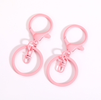 Fermoirs à griffes de homard crochet porte-clés avec pince à gâchette pivotante et anneau fendu plat poupée jouet boucle suspendue porte-clés