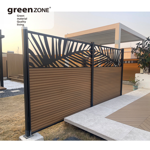 Panneau de clôture d'intimité WPC découpé au laser avec motif <span class=keywords><strong>en</strong></span> <span class=keywords><strong>treillis</strong></span> pour jardin, clôture composite – Offre Spéciale - Product Image 2