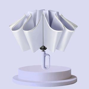 Parapluie de voyage coupe-vent à poignée inversée de haute qualité, très vendu, avec impression de logo - Product Image 2