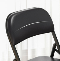 Chaise pliante en métal de haute qualité, élégante, robuste, portable, avec dossier rembourré, revêtement en tissu, structure en acier, ergonomique, pour usage commercial et événements