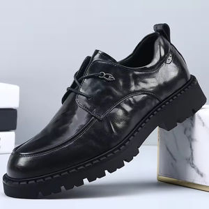 Zapatos Casuales de Negocios para Hombre, Elegantes y de Lujo, de Cuero Genuino, con Cordones, Oxford, Impermeables, Ligeros, para Bodas, Uso Diario/Oficina - Product Image 6