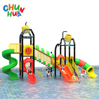 Fun Splash Piscine Enfants En Plein Air Maternelle Aire De Jeux Équipement Grand Toboggan En Plastique Parc