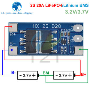 TZT 2S 6.4V 7.4V 20A LiFePO4/18650 al litio 32650 scheda di protezione della carica della batteria 13A corrente di lavoro 20A limitazione della corrente - Product Image 5