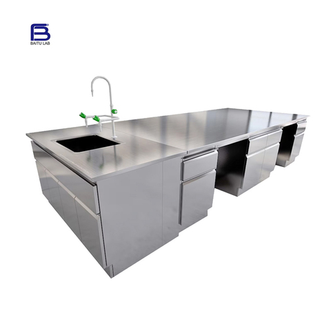 Custom Stainless Steel Laboratory Workbench School Lab  Table Chemical Biology Work Table Bench