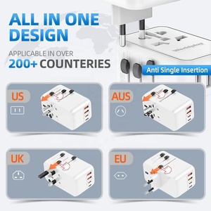 Worldplug International Worldwide Adaptador de viaje Adaptador eléctrico Enchufe Adaptadores de carga universales para computadora portátil móvil - Product Image 4