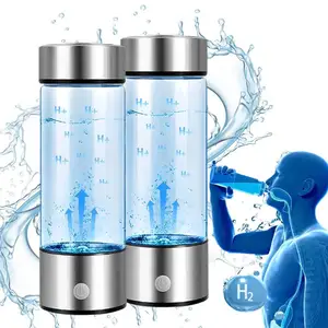 مولد ماء هيدروجيني، كوب ماء هيدروجيني زجاجي للصحة مناسب في المنزل أو في السفر