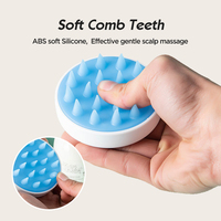 Brosse de massage du cuir chevelu en silicone, brosse à shampooing à poils doux, étanche, pour le lavage des cheveux, portable, OEM, vente en gros