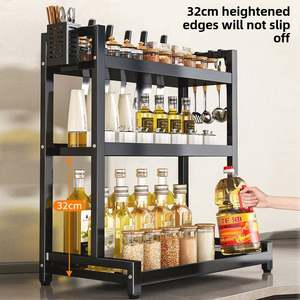 2025 Modern <b>Kitchen</b> Countertop Spice Organizer Multi-Functional Metal Standing Seasoning <b>Storage</b> Rack New <b>Kitchen</b> Accessories - Product Image 3
