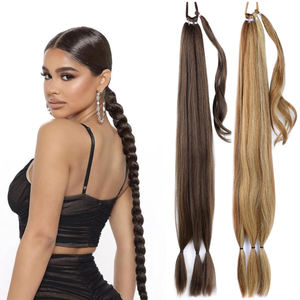 Meistgesuchte 32 Zoll Lange 130g Glatte Synthetische Haarverlängerung Jumbo Wrap-Around Pferdeschwanz-Extension für Frauen - Product Image 1