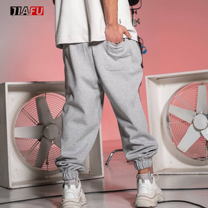Pantalon de jogging pour homme, coupe large et droite, personnalisé, surdimensionné, avec cordon de serrage, style empilé, poches zippées - Product Image 3