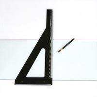 Vente flash : Règle multifonctionnelle de 60, 90, 120, 150 cm, outil de mesure de haute précision, règle de coupe en verre, règle en L, règle en R, règle triangulaire