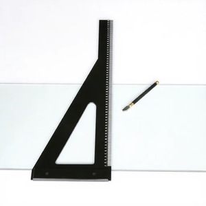 Vente flash : Règle multifonctionnelle de 60, 90, 120, 150 cm, outil de mesure de haute précision, règle de coupe en verre, règle en L, règle en R, règle triangulaire - Product Image 4
