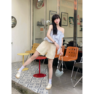 กางเกงขาสั้นคุณภาพสูง ทรงปกติ สไตล์เกาหลี แบรนด์ส่วนตัว ผลิตในเวียดนาม มีตัวอย่างให้ฟรี - Product Image 5