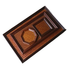Bamboo Storage Tray Rectangular Square Octagon Traditional Chinese Design Kitchen Tableware Food Storage Container - Product Image 5