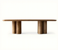 Table et chaises de salle à manger de style américain rétro minimaliste, table de conférence rectangulaire, mobilier de restaurant pour l'exportation