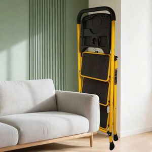 บันไดพับได้เหล็กกล้าคาร์บอนมาตรฐาน CE 131 สำหรับใช้ในบ้าน ดีไซน์ทันสมัย บันไดกว้างพิเศษ เคลื่อนย้ายสะดวก รับน้ำหนักได้ 300 ปอนด์ เหมาะสำหรับห้องใต้หลังคา - Product Image 3