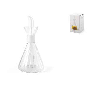 Cruet à huile torsadé en verre borosilicate transparent 500 cc pour usage en cuisine - Product Image 1