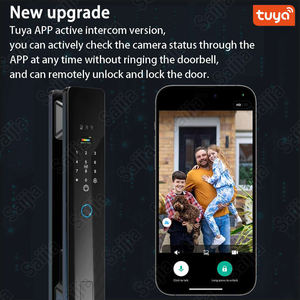 Khóa cửa thông minh Tuya Palm <span class=keywords><strong>2026</strong></span>, tích hợp thẻ RFID, camera Wifi, gọi video, bảo mật, khóa cửa điện, khóa vân tay cửa chính - Product Image 3