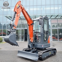 Mini-excavatrice hydraulique FULCORE de haute qualité, neuve, prix compétitif, micro-excavatrice sur chenilles diesel avec godet
