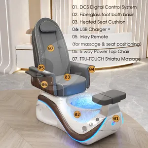 Electric Multi Function Light Surfing Foot Spa Massage Chair For Pedicure And Manicure Spa Chairs Recliner Salon Furniture