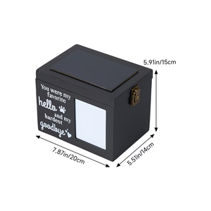 Urne funéraire personnalisée en bois pour animaux de compagnie avec cadre photo pour les cendres de chiens ou de chats, cercueil en bois pas cher - Product Image 2